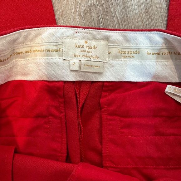 KATE SPADE Jackie Bow Capri Pants in Lacquer Red - Picture 3 of 3